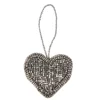 Anhänger Perlen, Herz/silber, 5.5 Cm