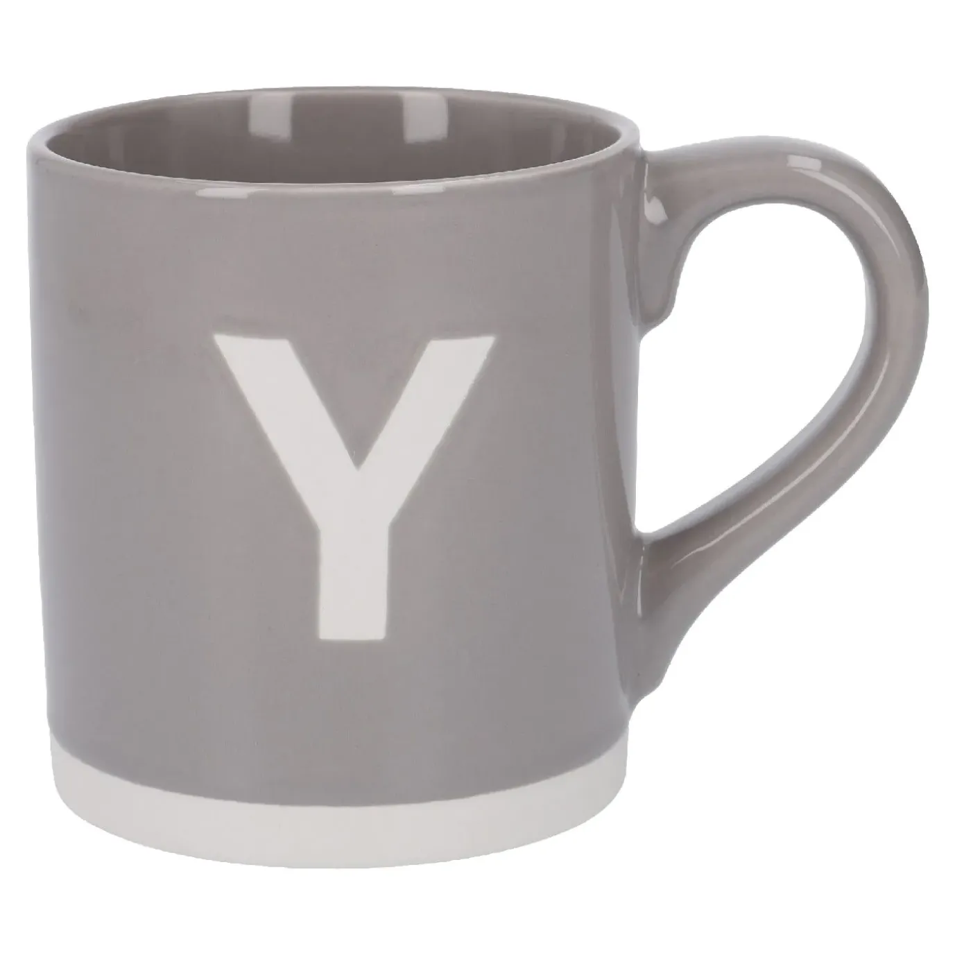 Becher Buchstabe/Uni, Y/grau, 440 Ml