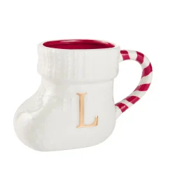 Becher Stiefel Mit Buchstabe, L/weiß, 400 Ml