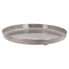 Deko-Schale Metall, Rund/beige, 20 Cm
