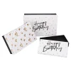 3er Set Geschenkkarton Geburtstag, Schwarz/weiß