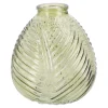 Flaschenvase Blatt, Hellgrün/bauchig, 13 Cm