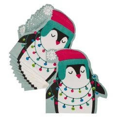 Form-Serviette, Pinguin, 12 Stück