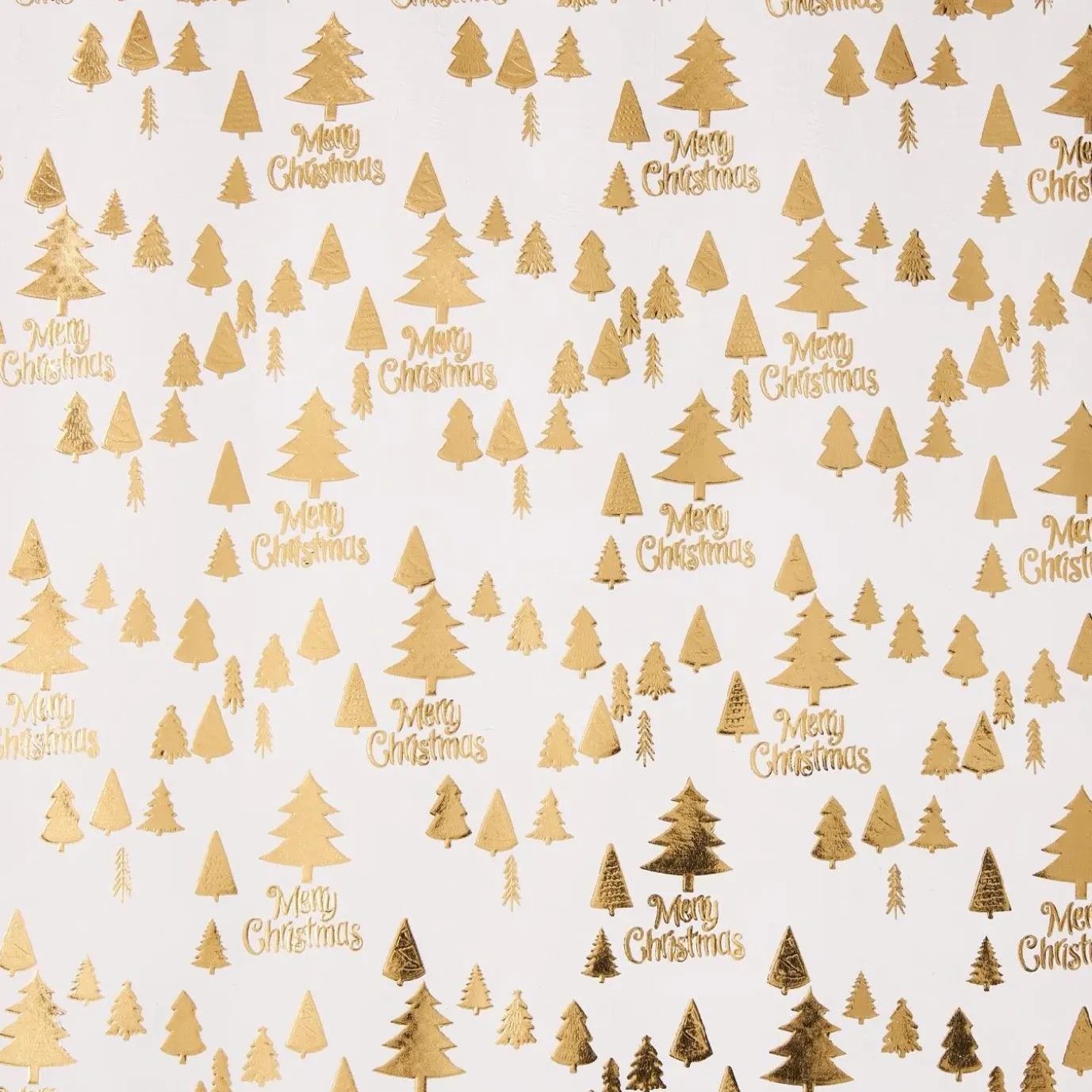 Geschenkpapier Prägung, Schrift/Baum/creme, 2 M