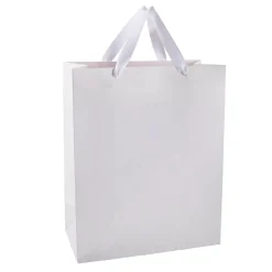 Geschenktüte Edel, Weiß, 26 X 32 Cm