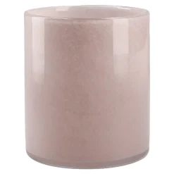 Glas-Vase Zylinder/Opal, Rosa, 12 X 14 Cm