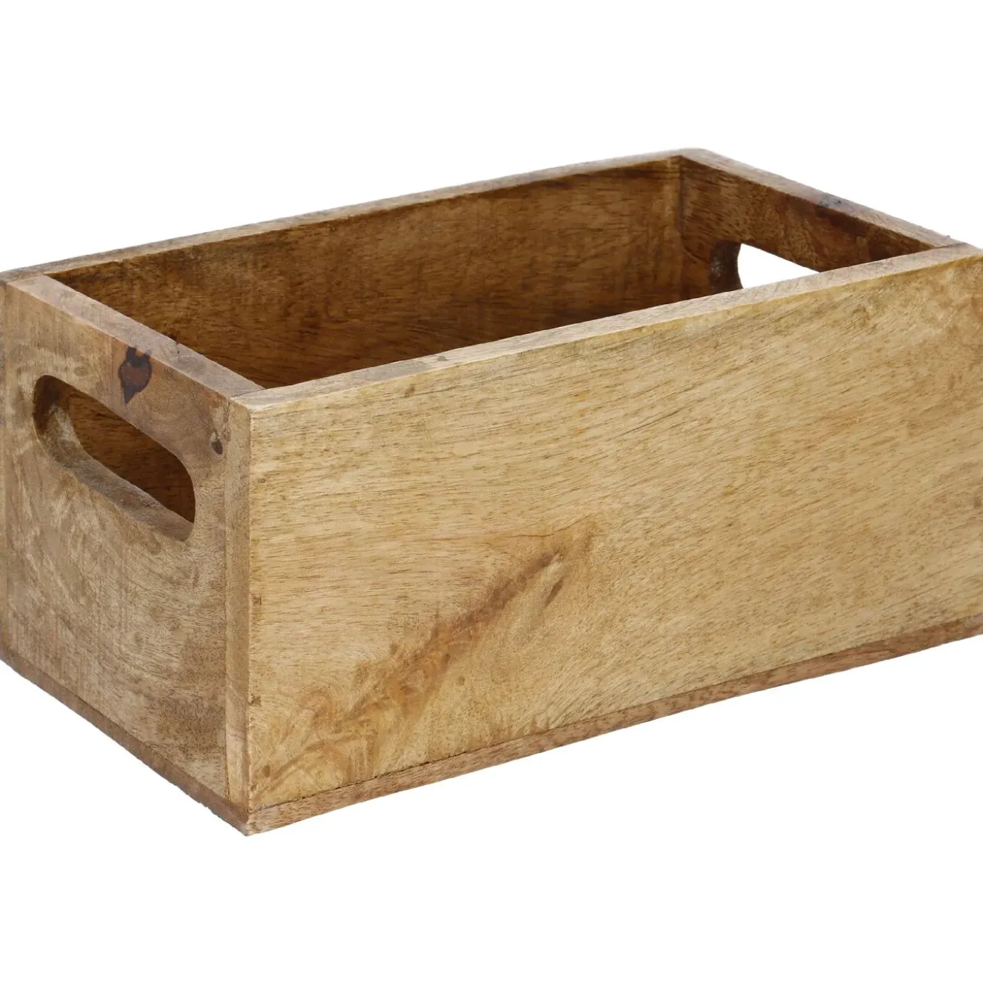 Kiste Mit Griff, Mangoholz, 21 X 12 Cm