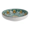 Schale China, Flach, Grün/braun, 15 Cm