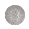 Schale China, Tief, Perlen, Dunkelgrau/wss, 13 Cm