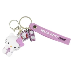 Schüsselanhänger Hello Kitty, Lila