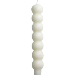 Stabkerze Bubbles, Wollweiß, 3 X 18.5 Cm