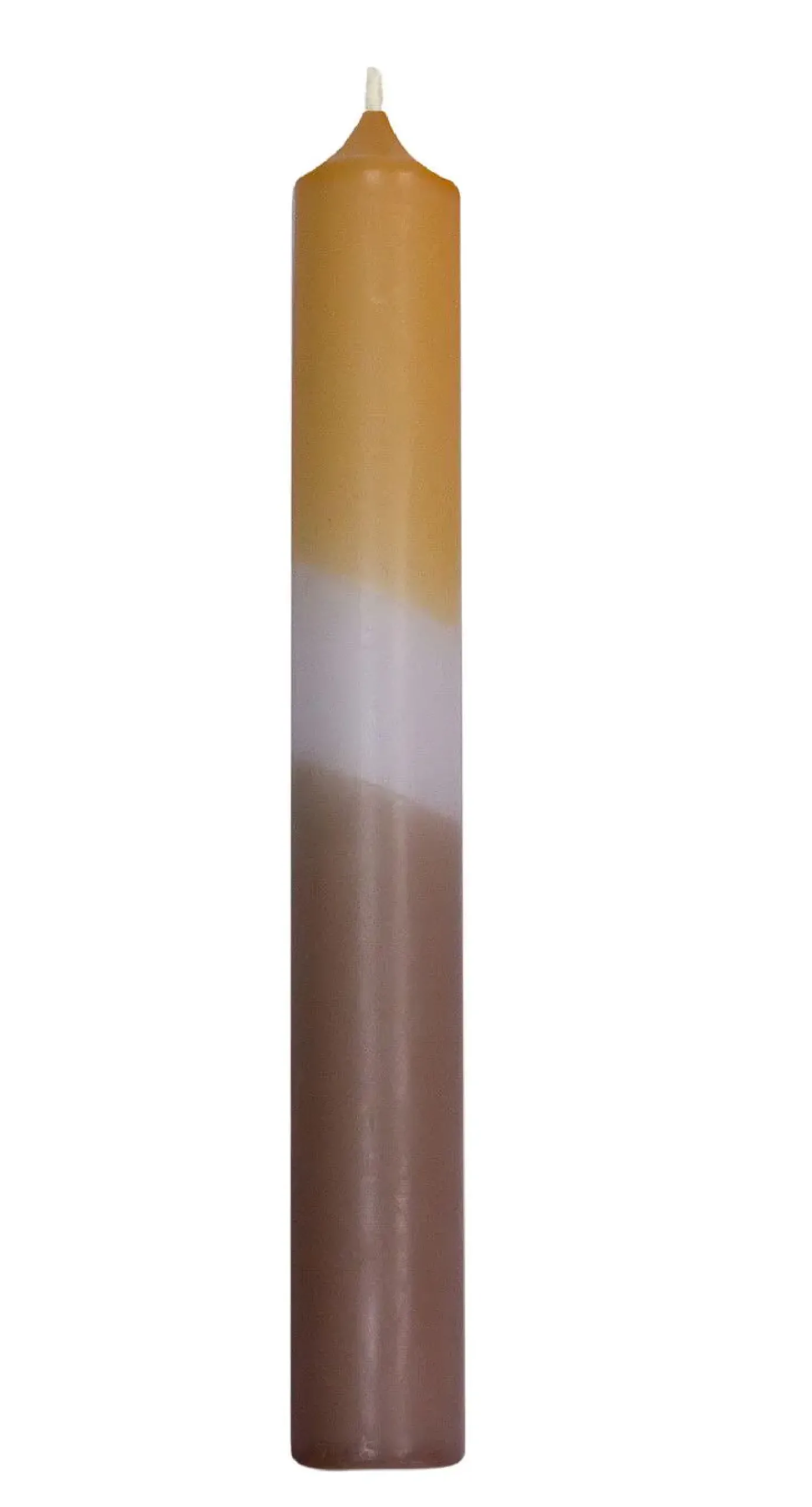 Stabkerze Dip-Dye, Karamell/taupe, 18 Cm
