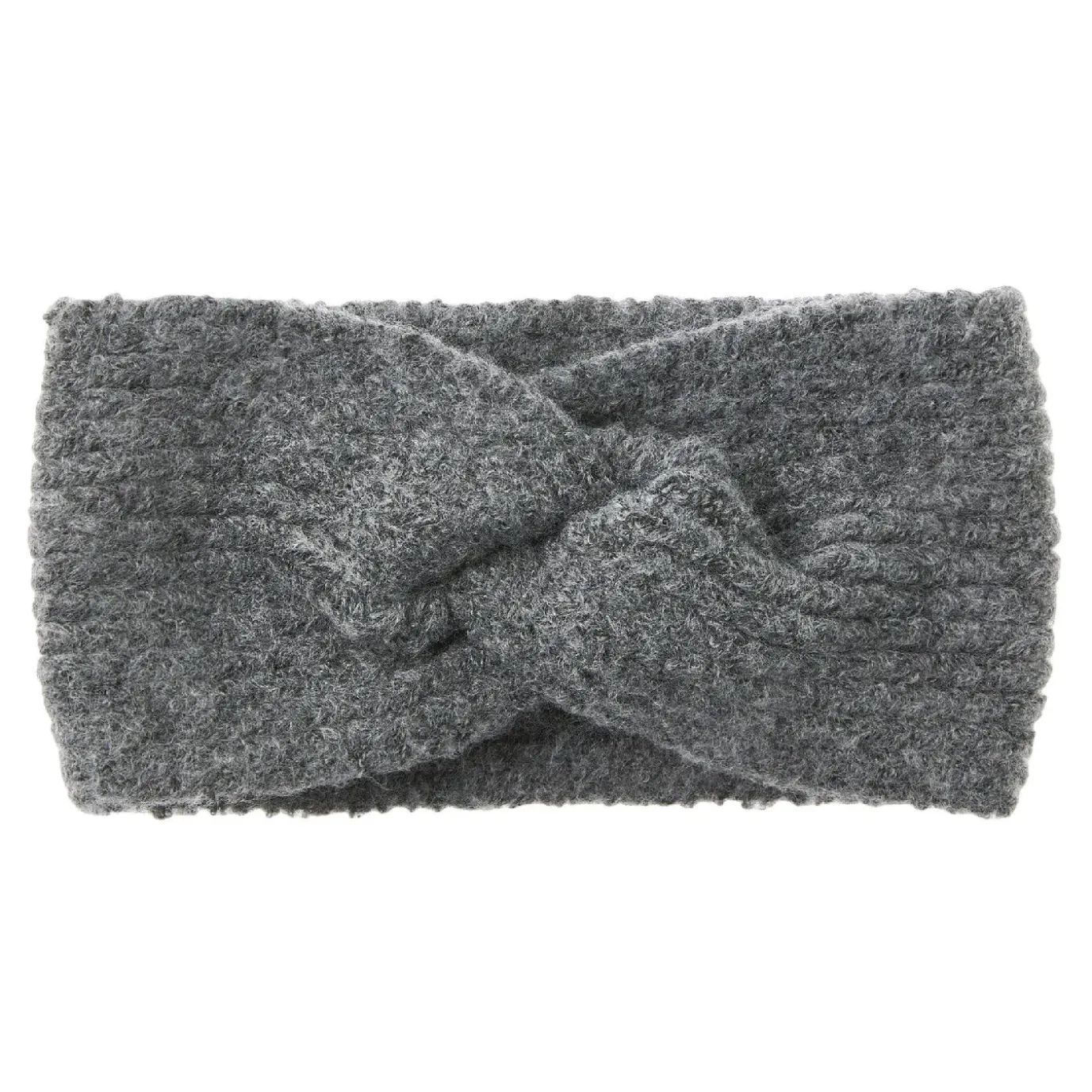 Stirnband Melange Mit Knoten, Dunkelgrau