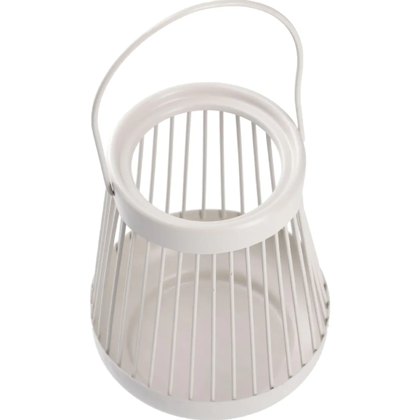 Windlicht Laterne, Weiß, 16 Cm